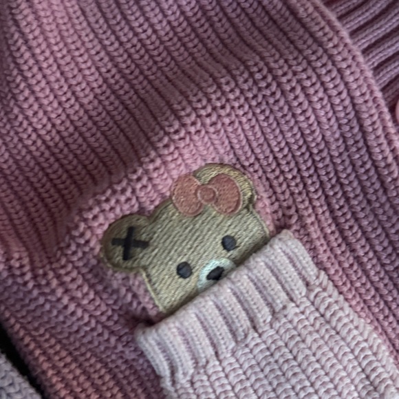 Huxbaby Peeping Pocket Girl Cardigan and knit pants in organic cotton - Picture 11 of 14